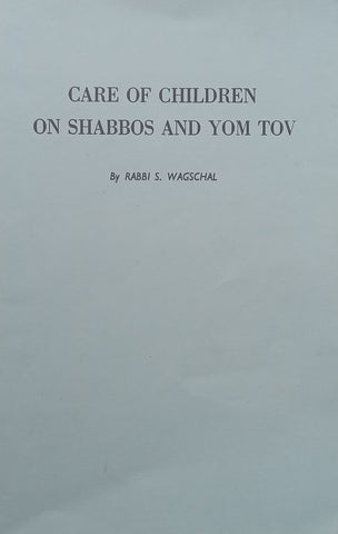 Care of Children on Shabbos and Yom Tov | Rabbi S. Wagschal