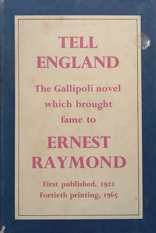 Tell England (Novel on Gallipoli) | Ernest Raymond