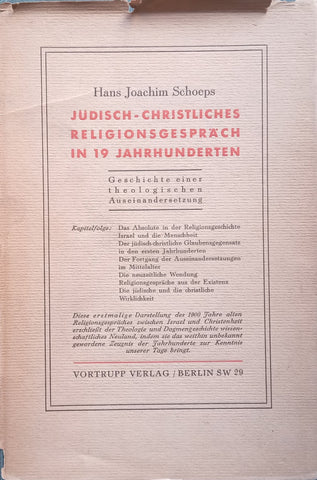 Judisch-Christliches Religionsgespräch in 19 Jahrhunderts (German, Published 1937) | Hans Joachim Schoeps