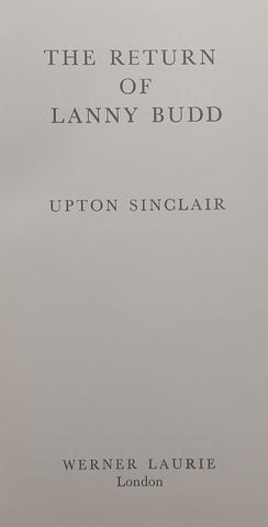 The Return of Lanny Budd | Upton Sinclair