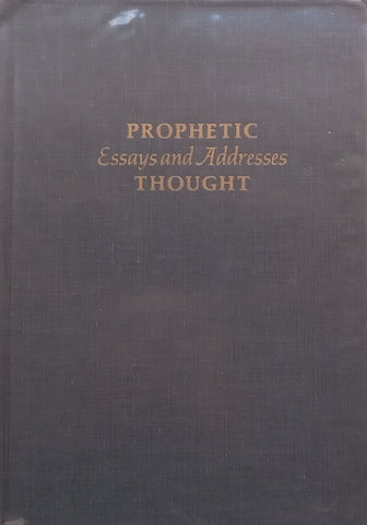 Prophetic Thought: Essays and Addresses | Sheldon H. Blank