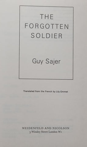 The Forgotten Soldier | Guy Sajer