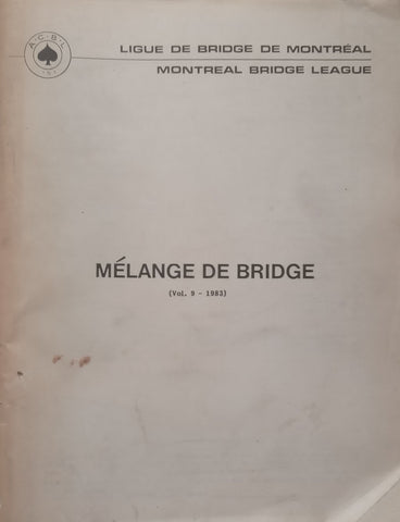 Melange de Bridge (Vol. 9, 1983, Montreal Bridge League)