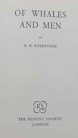 Of Whales and Men | R. B. Robertson