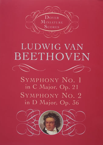 Beethoven: Symphonies Nos. 1 & 2 (Dover Miniature Score)