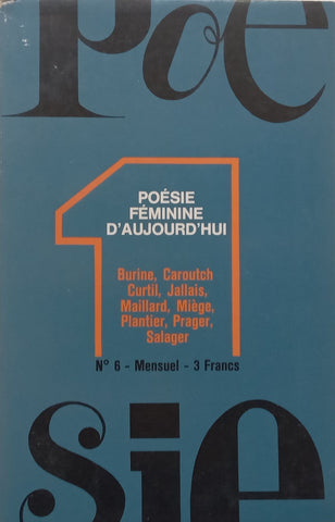 Poesie 1: Poesie Feminine D’Aujourd’Hui (French)