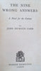 The Nine Wrong Answers: A Novel for the Curious | John Dickson Carr