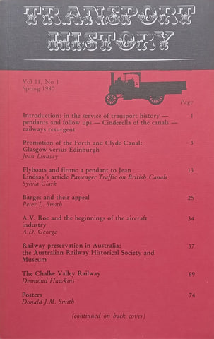 Transport History (Vol. 11, No. 1, Spring 1980)