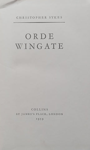 Orde Wingate | Christopher Sykes