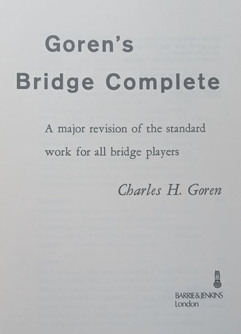 Goren’s Bridge Complete | Charles H. Goren