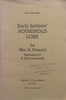 Early Settlers’ Household Lore (Proof Copy) | N. Prescott