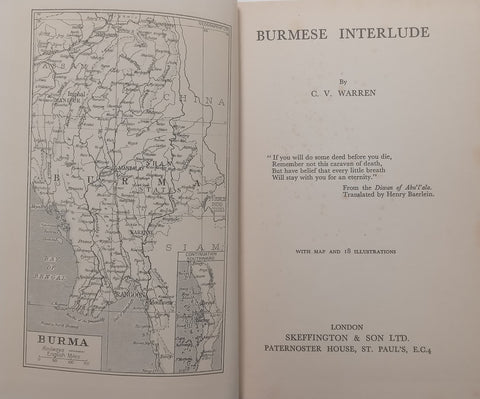 Burmese Interlude | C. V. Warren