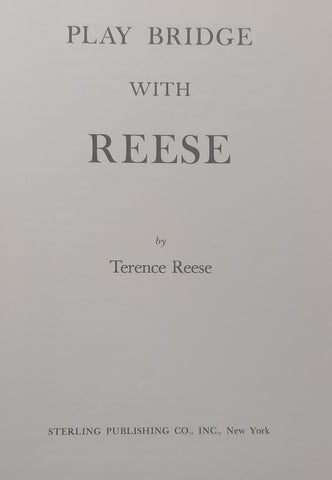 Play Bridge With Reese | Terence Reese