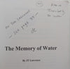 The Memory of Water (Inscribed by Author) | JT Lawrence