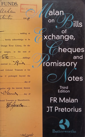 Malan on Bills of Exchange, Cheques and Promissory Notes (3rd Ed.) | F. R. Malan & J. T. Pretorius