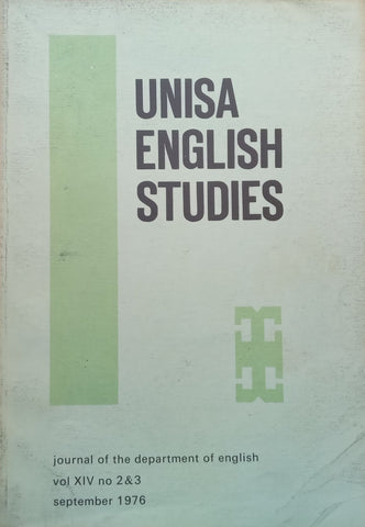 UNISA English Studies (Vol. XIV, Nos. 2 & 3)