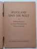 Rußland und die Welt (German, Published 1922) | Fridtjof Nansen, et al.