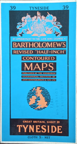 Tyneside: Bartholomew's Revised "Half-Inch" Contoured Maps