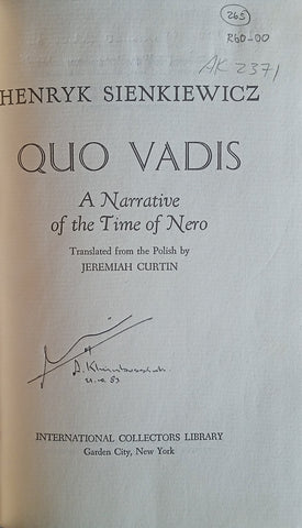 Quo Vadis: A Narrative of the Time of Nero | Henryk Sienkiewicz