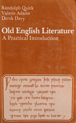 Old English Literature: A Practical Introduction | Randolph Quirk, Valerie Adams, Derek Davy