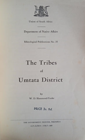 The Tribes of Umtata District | W.D. Hammond-Tooke