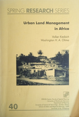 Urban Land Management in Africa | Volker Kreibich, Washington H.A. Olima