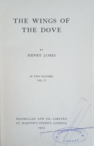 The Wings of the Dove, Vol. 1 & 2 | Henry James