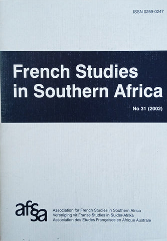 French Studies in Southern Africa no. 31 (2002)