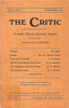 The Critic: A South African Quarterly Journal (Vol. 1, No. 1, September 1932)