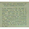 Bookdealers:The Origin and Meaning of Place Names in Canada (With Author's Inscription, First Edition 1930) | G.H. Armstrong