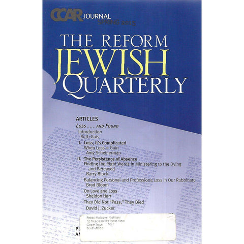 The Reform Jewish Quarterly (Spring 2015) |  Paul Golomb (Ed.)